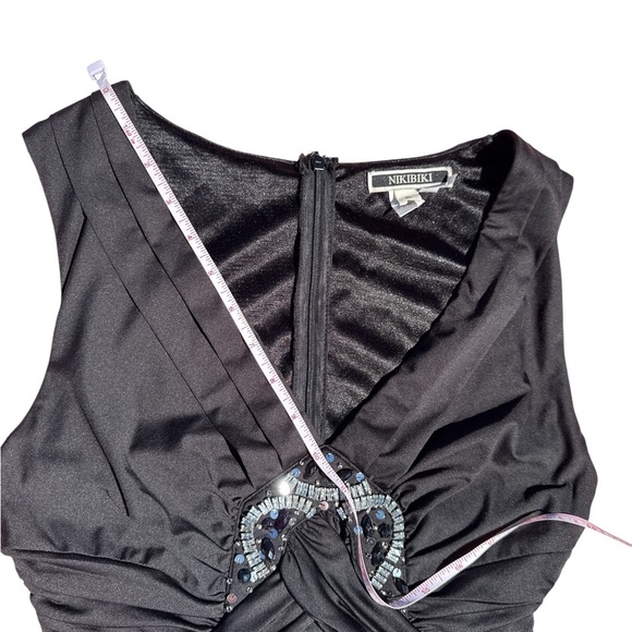 Nikibiki Black Ruched Mini Dress size Small - Picture 10 of 13